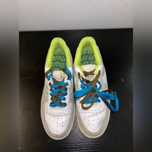 NIKE AIR FORCE 1 PARIS #315115-114 SHOES WOMEN SIZE 9 WHITE LASER BLUE volt